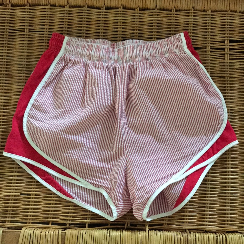 Lauren James Red and white striped shorties